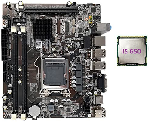 Xptieeck H55 Motherboard LGA1156 Supports I3 530 I5 760 Series CPU DDR3 Memory Desktop Computer Motherboard with I5 650 CPU