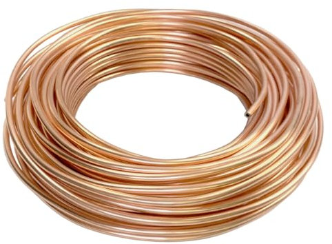 MOCNT 10m Tubo Freno in Rame per Auto 3/16 4,75mm Tubo del Freno Rivestito in Rame Kit di Linea Freno di Sostituzione Auto Flessibile Tubi per Olio Carburante