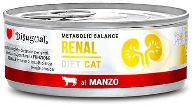 Disugual Dieta Gato Renal | Necesidades Nutricionales Especiales | Varios Sabores y Mezclas | (12x85Gr, Ternera)
