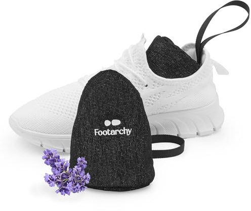 Footarchy Absorbe Olores para Zapatos Lavanda (2x80g) – Saquitos de Carbón Activado Reutilizables 12 Meses – Antihumedad y Armarios
