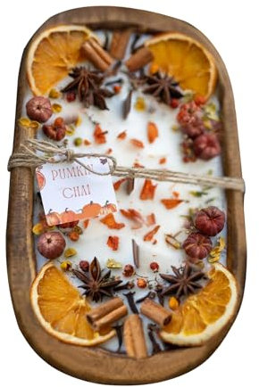 Dough Bowl Candle, Rustic Wooden Soy Wax Candles, Adorable Home Decor, Compact Decorative Bowl, Aesthetic Handcrafted Centerpiece for Men Women, Valentine's Day, Weddings