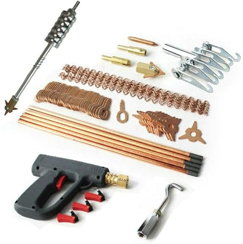 Yidubid 86 Piezas Desabollador Kit De Soldador, Carrocería Dispositivo De Reparación De Puntos Soldador De Espárragos Kit De Reparación De Abolladuras para Desabollado De Superficies Metálicas