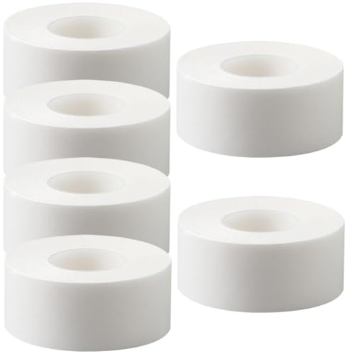 Mikikit Almohadillas Adhesivas para Sudor en Cuello y Camisa, 6 Rollos (3 M X 2,5 Cm 5 M X 2,5 Cm), Absorbentes, Autoadhesivas, Desechables, Protector Transpirable para Uso Diario