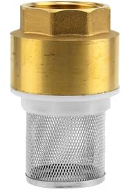 Gardena Messing-Fußventil: Rückschlagventil, 42 mm (G 1 1/4 Zoll)-Gewinde zum Anschluss an Pumpen, inklusive Saugkorb, Ventilkegel und Dichtung (7222-20)
