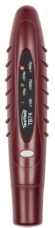 Testboy 74 Schichtdickentester mit LED-Anzeige (für nicht-magnetische Untergründe, übersichtliche LED-Anzeige, schnelle und unkomplizierte Überprüfung von Fahrzeuglacke), Rot