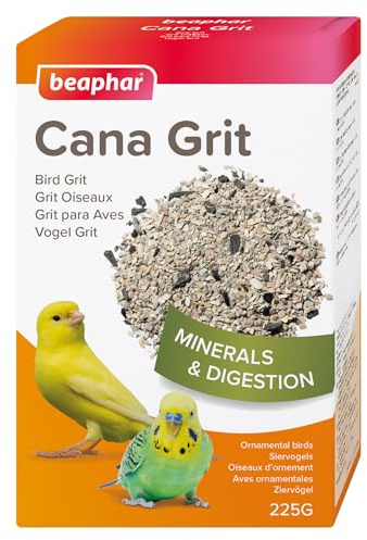 Beaphar - Cana Grit Suplemento Alimenticio para Mejorar Digestión, Contiene Minerales, Todo Tipo de Aves, 250 g