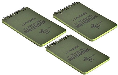 3X Geocaching Logbuch wasserfest kariert 96 Seiten 13x8 cm Block Notizbuch Angeln All Weather Notebook