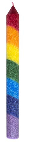 'Tige Bougies arc-en-ciel Lot de 4 stéarine je 22 cm