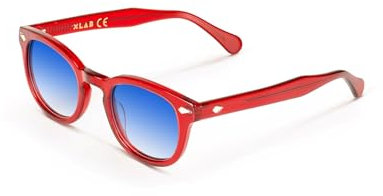 XLAB 8004 Lunettes de soleil, 48mm, Bordeaux transparent/Bleu dégradé, Unisex