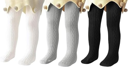 Zando Medias para bebé niña de 0-4 años Medias de gateo para bebé Leggings de bebé Medias térmicas Niños Medias de ballet para niñas, 1-2 Jahre