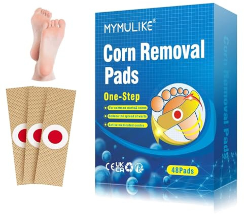 MYMULIKE Maximum Strength Corn Removers Pads for Feet and Toes, 30 Pack Fast Effective Foot Corn Removal Bandages for Kids Adults Seniors Teens Athletes Runners Hikers Workers Men Women