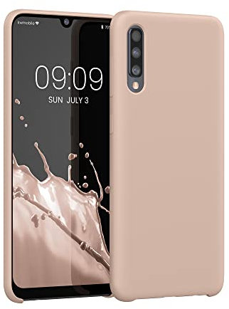 kwmobile Hülle kompatibel mit Samsung Galaxy A50 Hülle - Silikon Handy Case - Handyhülle weiche Oberfläche - kabelloses Laden - Coconut Swirl
