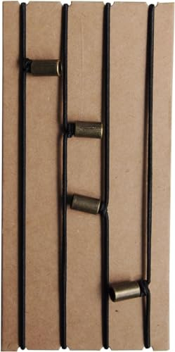 Resebokens elastiska band - Hoppband för stora påfyllningsbara resedagböcker 10,2x15,2 cm - Byte av anslutningsrem | Förpackning med 4 med dekorativa pärlor