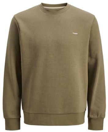 JACK & JONES Sweat à col Rond Jprblunathan pour Homme, Gris Pierre, L