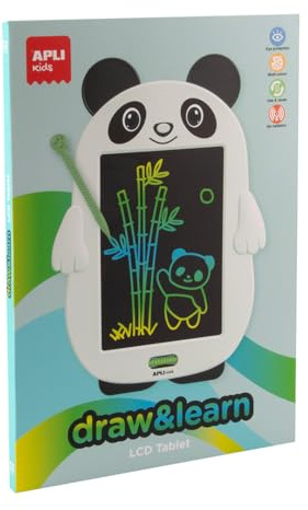 APLI Kids 19957 Pizarra LCD con Forma de Divertido Animal, Ultraligera, para Dibujar y borrar Muy fácilmente sin Necesidad de Papel