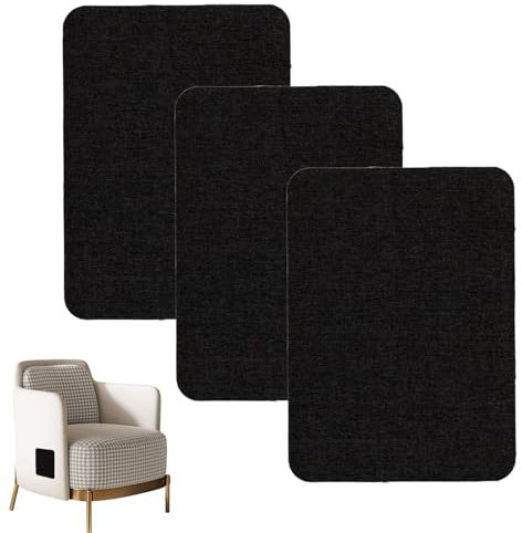 3Pcs Leather Repair Patch Flax Self Adhesive Leather Repair Patches Black Car Seat Repair Kit Fabric Tents Furniture Sofa Repair Patch Leathers Glue for Sofa Patches Tape 20x28cm