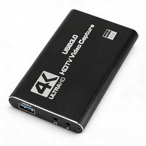 4K HDMI Till USB C 3.0 Capture Card, 1080p 60fps Slinga Ut, Ansluta och Spela Låg Latens, Mic Ljudstöd, för Att Strömma Online -möten