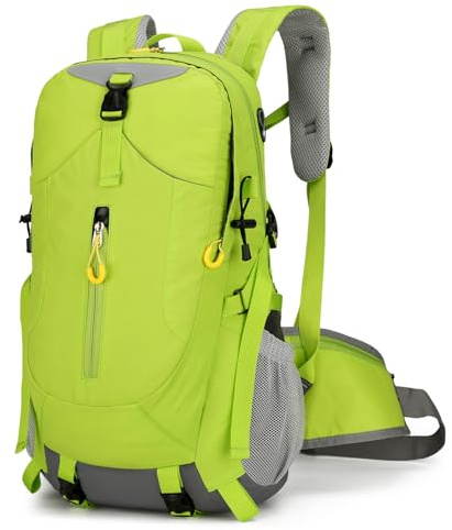 AONETIGER 30L Wanderrucksack Herren Damen Leicht Trekkingrucksack Wasserdicht Reiserucksack mit Regenschutz Outdoor Camping Radfahren Wandern Rucksack (Grün)