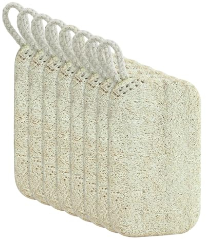8 Piezas Esponjas Lufa 11 x 7,5 cm, 100% Ecológicas naturales Esponjas, ofreciendo una solución sostenible y efectiva Esponjas,Cuidado personal Esponjas,para Ducha, Cocina
