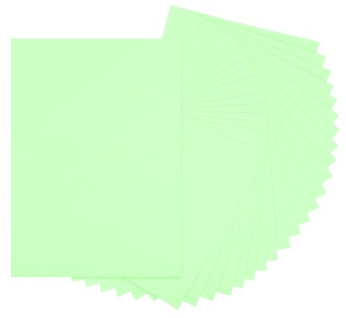QUARKZMAN 24 Feuilles De Papier Cartonné Vert Clair 8.5 x 11 A4 Papier Épais 250gsm/170lb Carton En Gros Pour Imprimante DIY Scrapbook Menus Cartes Invitations Et Arts Créatifs
