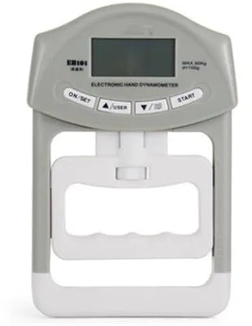 Digital elektronisk handdynamometer Mätare for greppstyrka Automatisk handgreppskraft 200 pund / 90 kg Sportredskap for händer(GRAY)