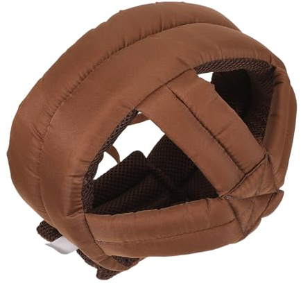 DIYEAH Sombrero Protector Anticaídas para Adultos y Mujeres, Casco de Seguridad Ligero y de Tejido y Esponja Color Café para Actividades Diarias