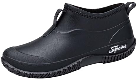 Generisch Botas cortas de goma para mujer, botas de goma de caña corta, botines de pesca, botas de lluvia, impermeables, suela antideslizante, zapatos de jardín al aire libre, senderismo, jardín
