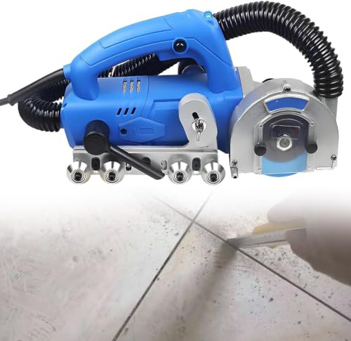 Dammfri Kakelfogrengöringsmaskin,1200w Elektrisk Fogborttagare Med Automatiskt Indragande Blad Och 4-Hjuls Slät Styrning,9000 Rpm,Justerbart Djup,För Duschgolv Och Vardagsrumskakel standard