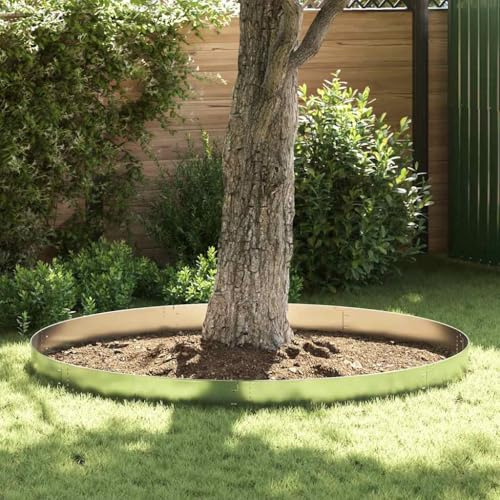 Mangloder Lot de 10 bordures de pelouse flexibles en acier galvanisé 100 x 14 cm - Bordure de jardin pour parterre de fleurs, parterres de légumes, parterres surélevées, terrasse et jardin avant