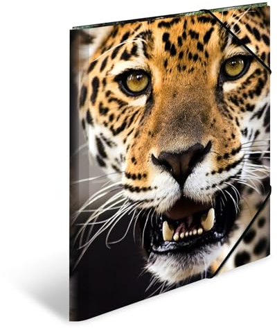 Herma elastisk mapp djur med leopardmotiv A3 Leopard