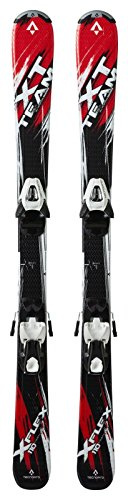 Tecnopro Kinder Ski-Set XT Team Jr. + NTC45/NTL75 Kinderski, Rot/Schwarz/Weiss, 140