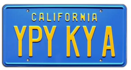 Celebrity Machines | Die Hard | Yippee Ki Yay | Vanity Plate, Stamped Aluminum, Metal Decorative Tag, Corrosion Resistant, Quality Novelty Sign, Wall Decoration, Wall Hanging