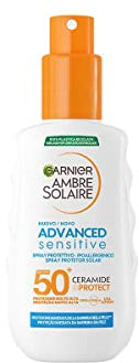 Garnier Ambre Solaire Advanced Sensitive Adulti Ceramide Protect Spray Protettivo SPF50+, 150 ml