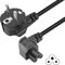 GELRHONR 1.5M Netzkabel CEE7 auf IEC 320 C5 Buchse,C5 Kleeblattkabel Netzkabel,Micky-Maus Stecker Laptop Netzteilkabel Power Cable für Scanner, Drucker und LED TV Monitore-schwarz (Left Angle C5)