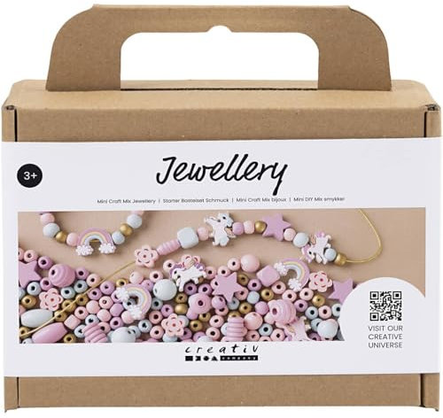 Creativ Schmuck-Set, Pastellfarben, Einheitsgröße