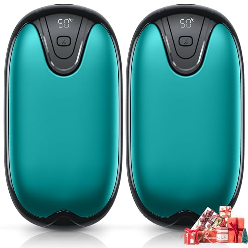 Calentadores de Manos Recargables 3000mAh*2Packs, Calentador Manos Eléctrico Magnético, 16 Hrs de Calor de Calor hasta, Raynauds, Golf, Regalos Tecnológicos para Hombres, Unión UT2s (Blue)