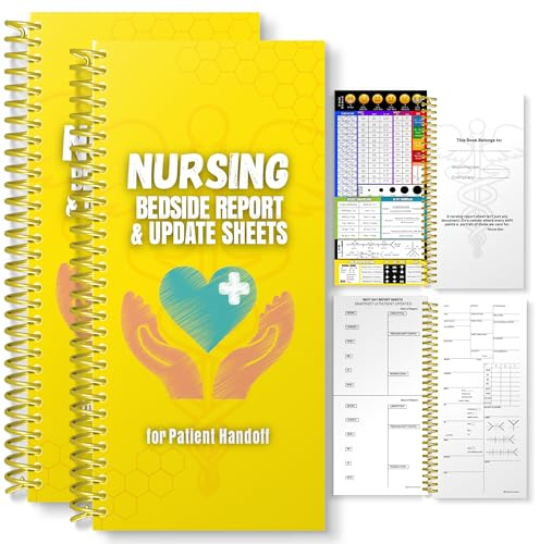 Nurse Essentials Report Book, Patient Templates Set of 2, Nursing Clinicals, Nurse Appreciation Gift for Nurses, Nursing Student Gift, and SBAR Nurse Report Book