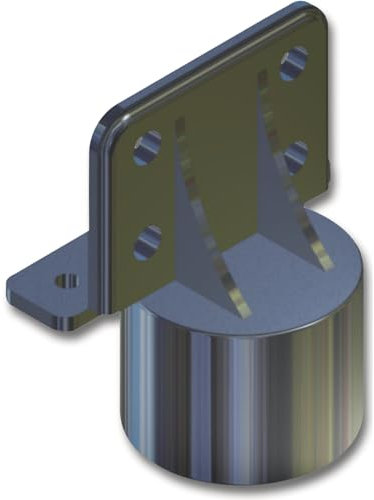 Camar Aufnahmeteil, Zubehör für Sockelverstellfuß Herd, Kunststoff schwarz