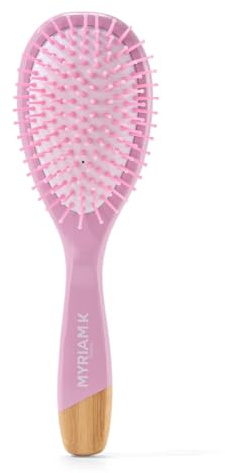Myriam K Paris – Brosse Ronde en Bambou – Brushing Volume & Brillance – Picots Naturels Anti-Statiques – Coiffage Lissant et Démêlant – Pour Cheveux de Tous Types, Mi-longs à Longs