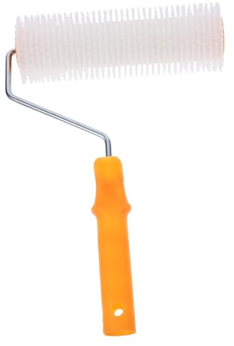 DIYEAH 1 Pièce Brosse Rouleau Niveau Auto-nivelant Rouleau à Chape Texturé Rouleau à Pointes Pour Chape Rouleau à Pointes Autonivelant Soi Nivellement Blanche Plastique Couleur Aléatoire