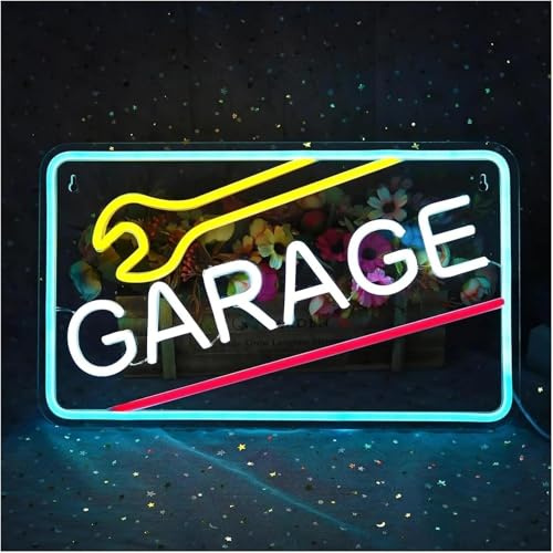 LED-neonljusParty Neon Neonskylt Garage Dekorationslampa för racerbilssovrum 41,3×24,9 cm Party Neon