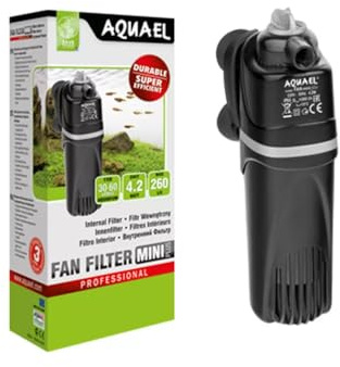 AQUAEL Fan Mini Filtre Interne Aquarium avec Éponge Filtrante 4,2W 30-60L