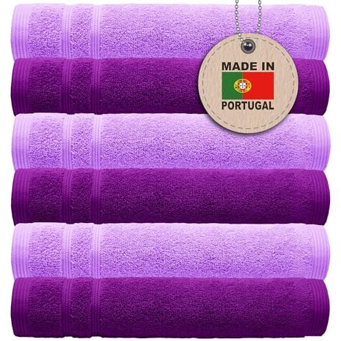 Lashuma weiche Baby Waschlappen Set 30x30 cm, Baumwoll Waschtücher Flieder - Aubergine