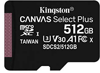 Kingston Canvas Select Plus microSD Speicherkarte, SDCS2/512GBSP Class 10