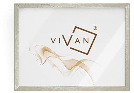 VIVAN - Marco de madera - Color plata - Tamaño de la imagen A4