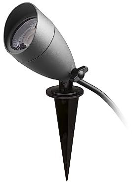 DOPO LIGHTING - foco exterior jardin con estaca TERRA, LED SMD, 6W, antracita, 3.000K, 180º, IP65 - iluminacion jardin - focos jardin - focos exterior jardin - foco jardin exterior