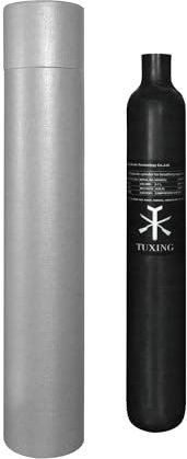 TUXING 30Mpa 4500Psi 0.7L 42Cu in Serbatoio HPA in Fibra di Carbonio da 700 CC, bombola del Gas, Caccia al Paintball per Pistola PCP Daystate e Filettatura FX M18 * 1.5