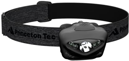 Princeton Tec Vizz Headlamp 550 Lumen Dimmable LED, IPX7 Water Resistance, Essential Outdoor Accessory for Hiking, Backpacking, Camping, Running, and Safety Preparedness, Black, New Version