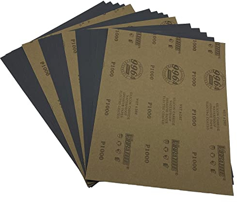 1000 Grit Wet Dry Sandpaper, 15PCS 9x11 Inch Silicon Carbide Sanding Sheets