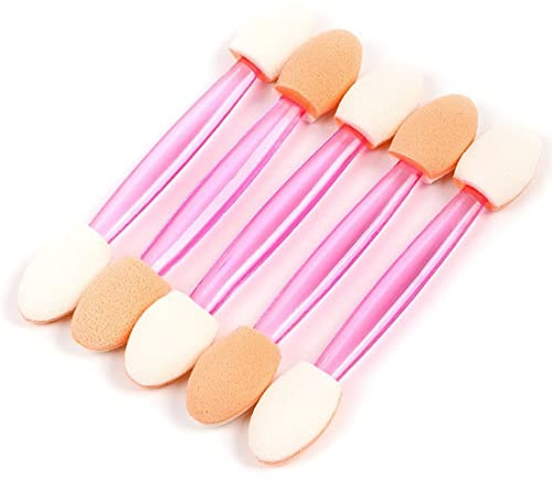 40 pezzi Pennello per ombretto in spugna, applicatore a spazzola per ombretti monouso doppio occhio,Pennello per trucco applicatore con testa in spugna strumento per trucco pennello a doppia faccia